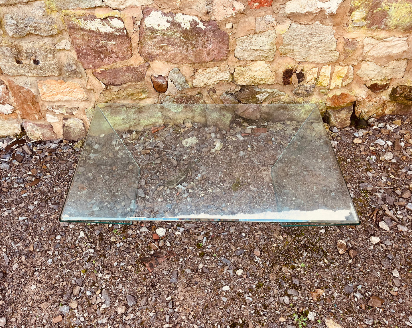 Bent Glass Coffee Table – Large Minimalist Clear Glass Design