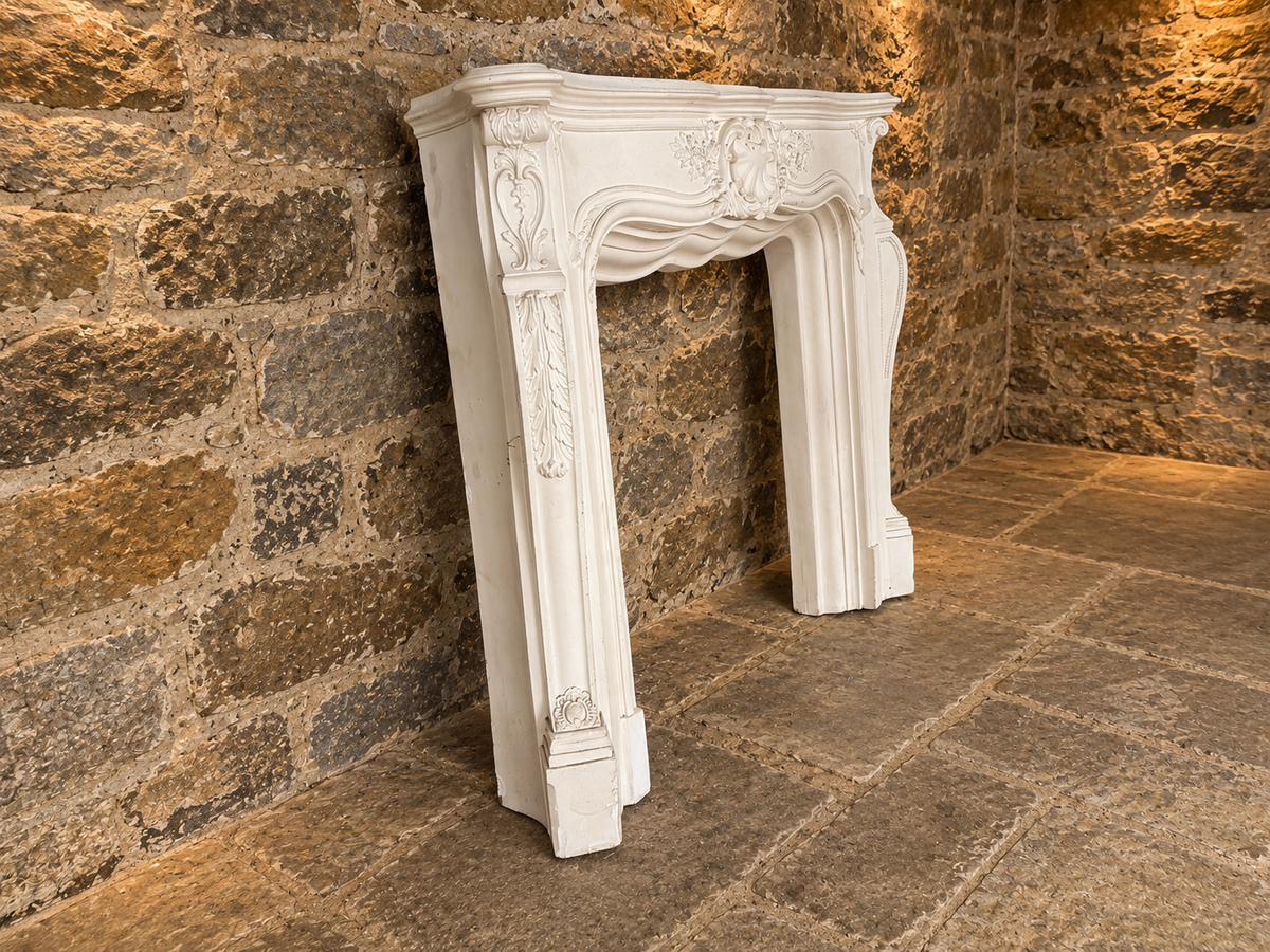 Large Louis XV Style Rococo Fireplace Surround – Ornate French Style Mantel