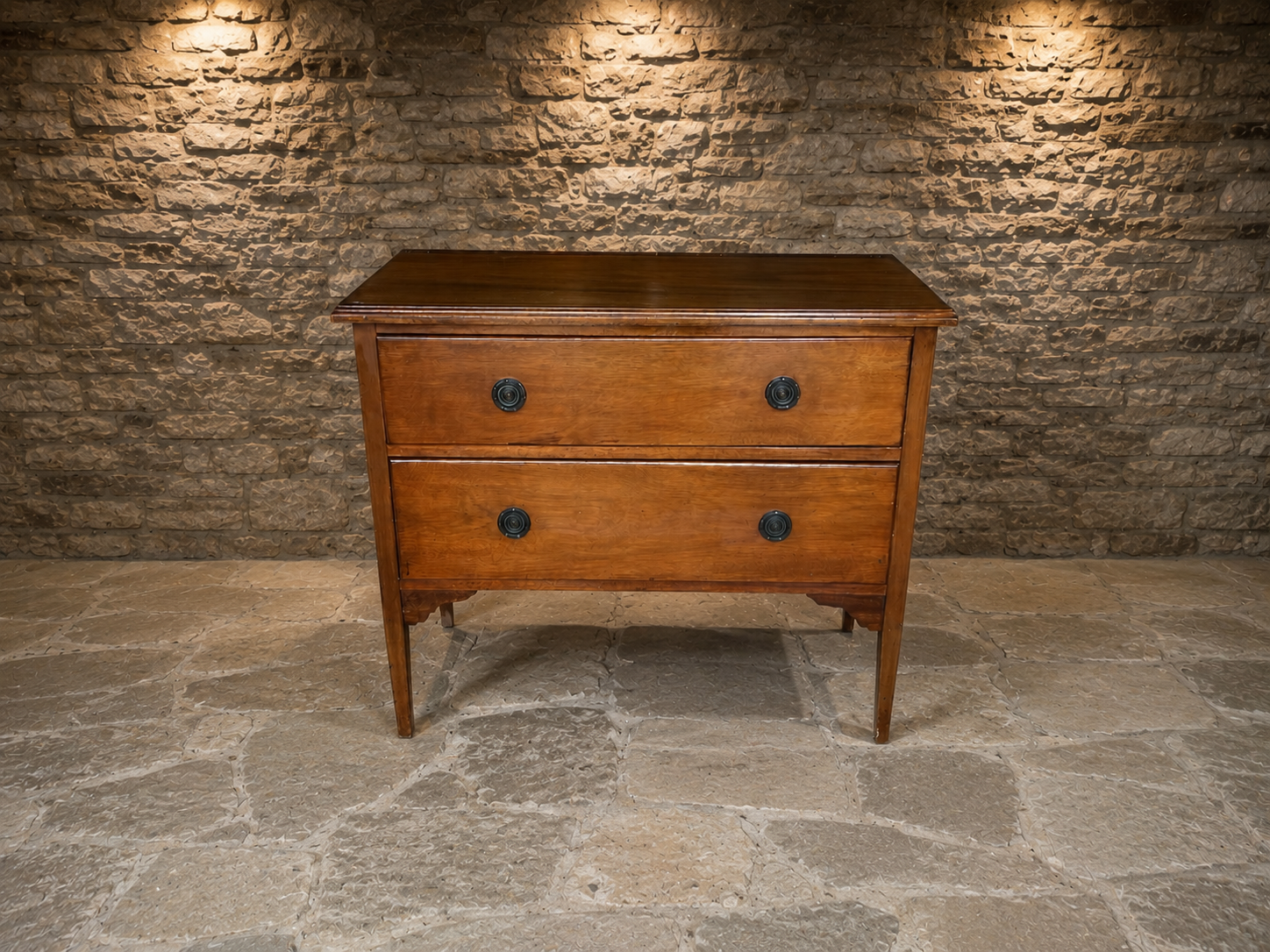 Antique Georgian Mahogany Two Drawer Chest of Drawers | Early 19th Century Bedside Chest | c.1810–1830
