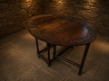 Antique Jacobean Revival Carved Oak Gateleg Dining Table | Solid Oak Drop Leaf Farmhouse Table | Circa 1920–1935