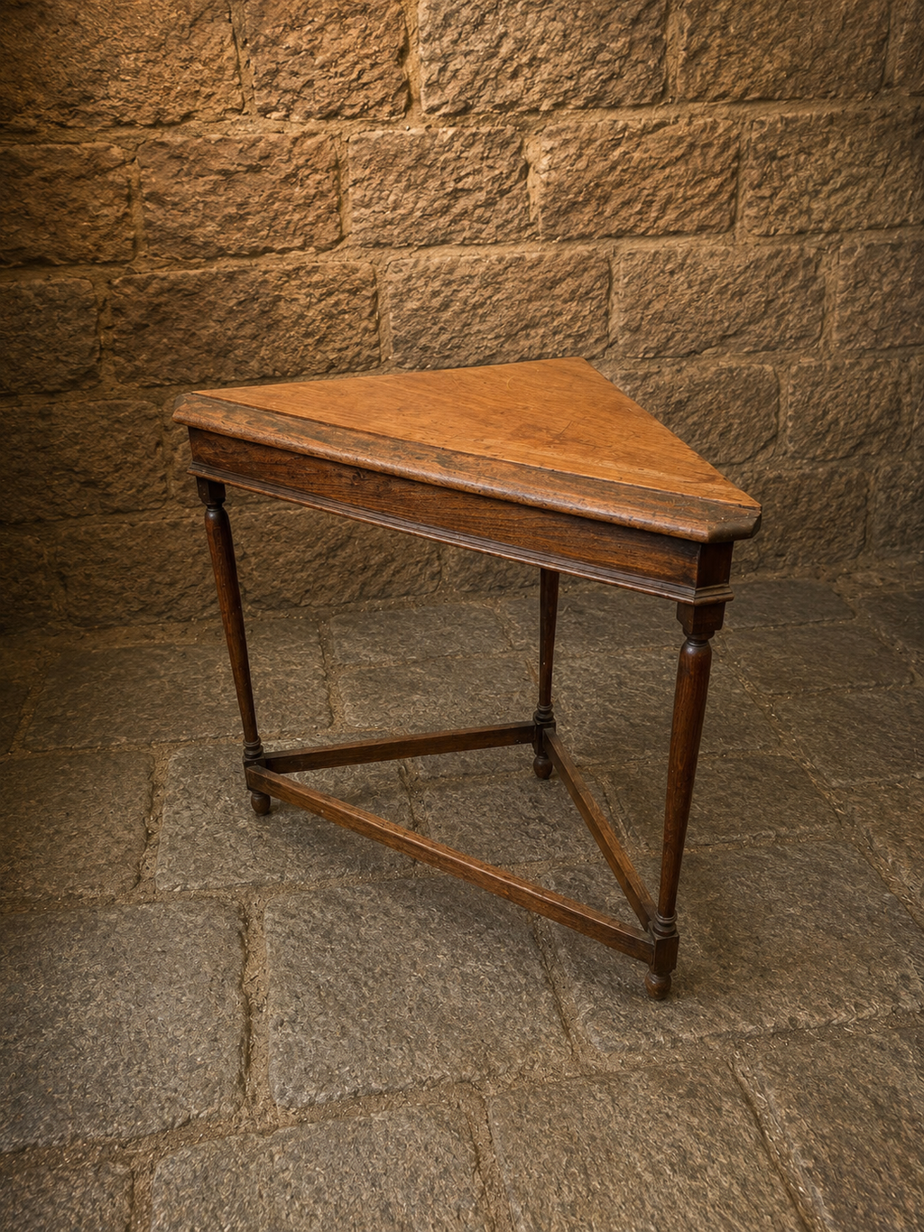 Antique Edwardian Oak Corner Table