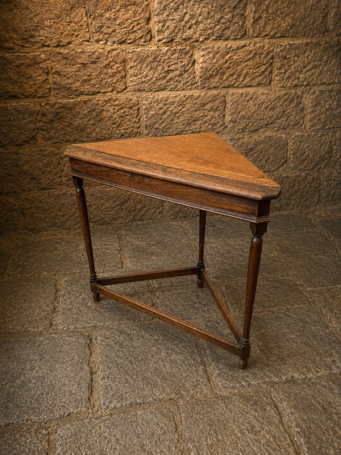 Antique Edwardian Oak Corner Table
