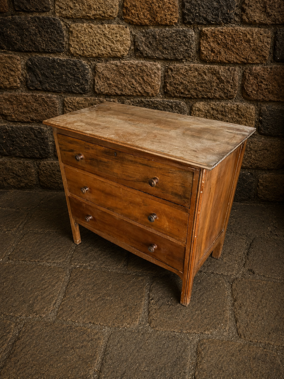 Antique Pine Chest of Drawers c1900 Victorian Rustic Country House Dresser English Farmhouse Bedroom Storage