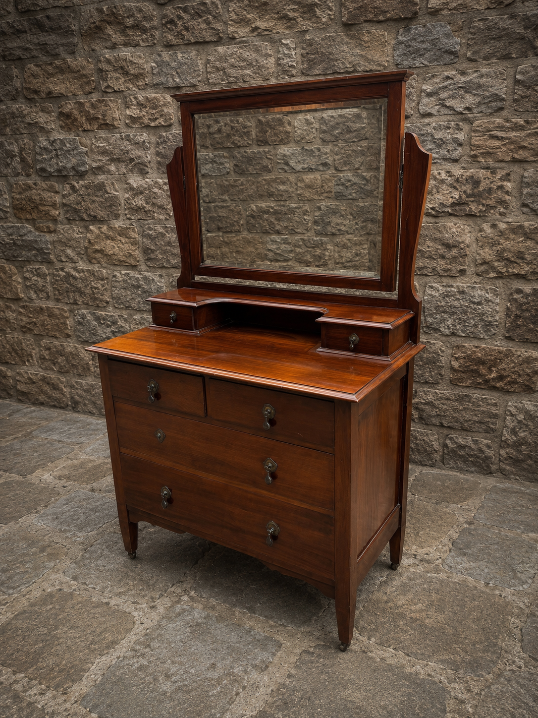 Regency Mahogany Dressing Table with Mirror | Antique Georgian Dressing Chest c.1820