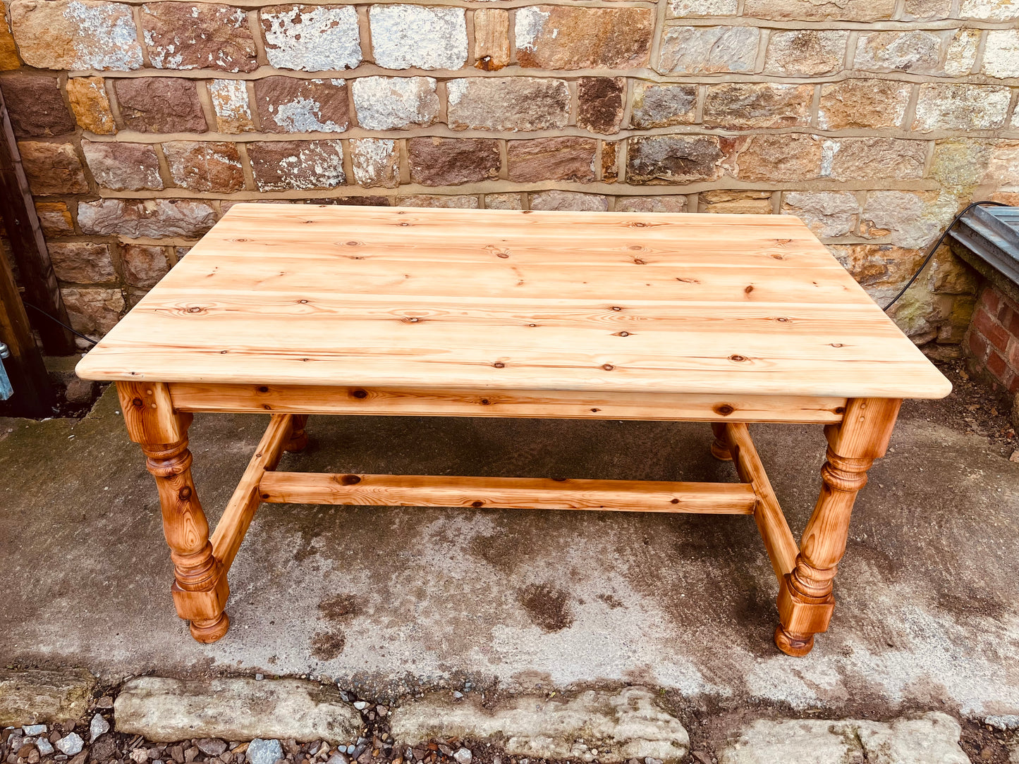 Solid Pine Farmhouse Dining Table