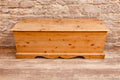 Vintage Style Pine Blanket Box / Rustic Wooden Storage Chest