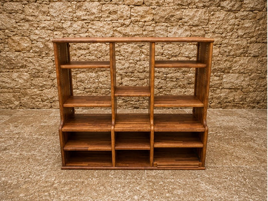 Vintage Mid Century Modular Shelving Unit – Scandinavian Style Open Bookcase