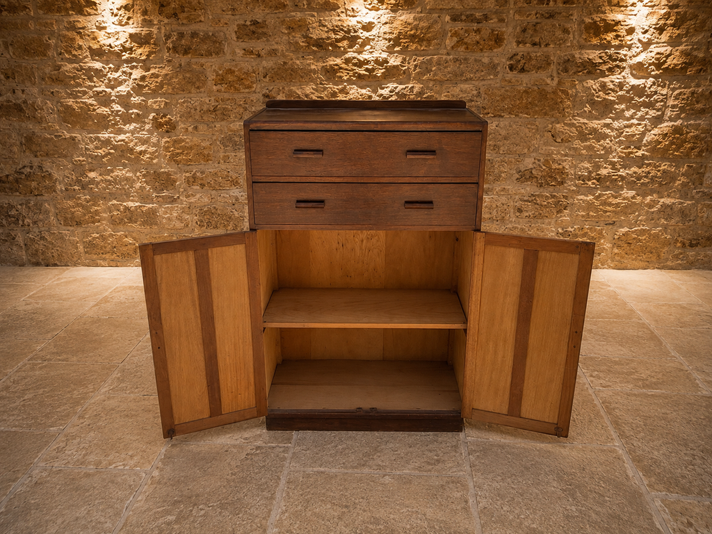 Antique Arts & Crafts Oak Cabinet – c.1910–1930