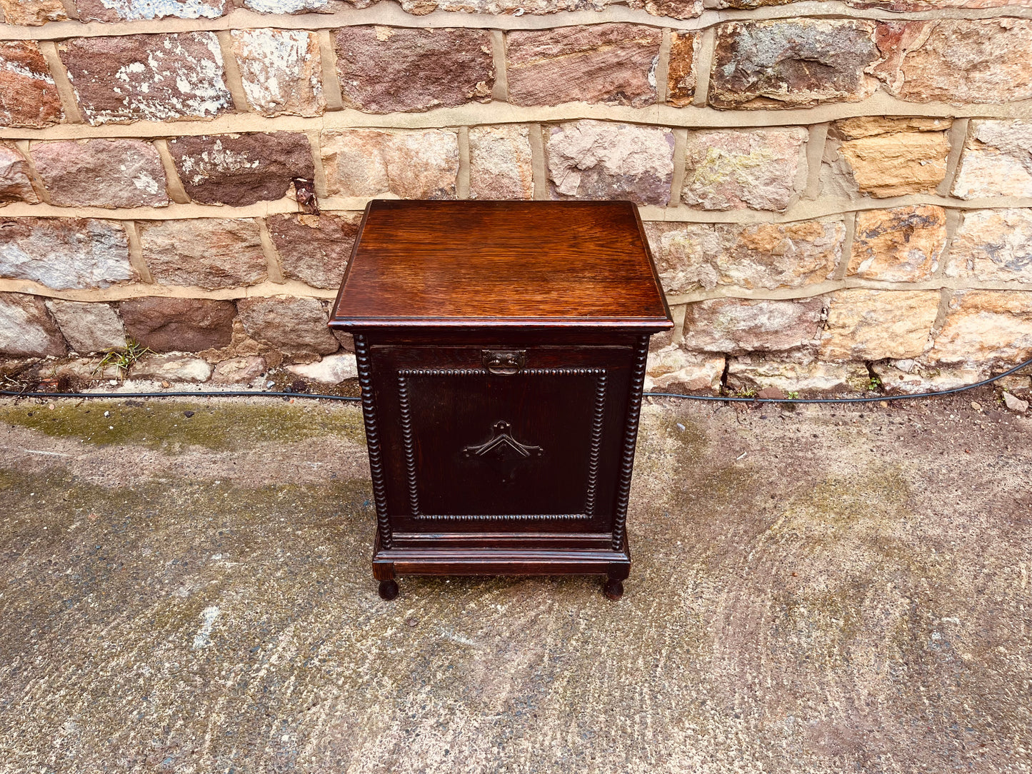 Antique Oak Bedside Cabinet | Late Victorian Pot Cupboard