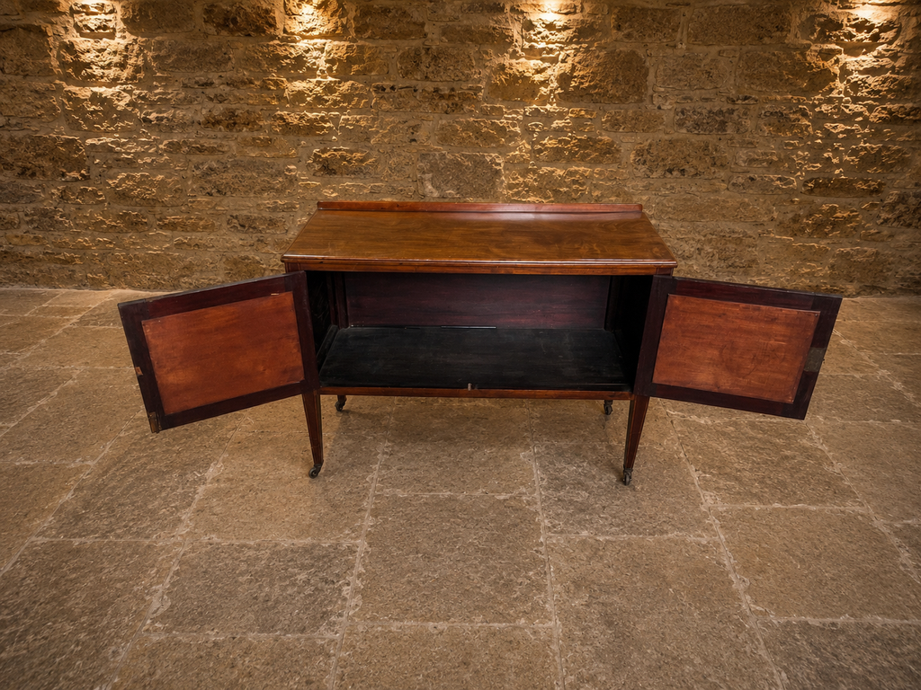 Antique Edwardian Mahogany Sideboard Cabinet with Satinwood Inlay c.1910