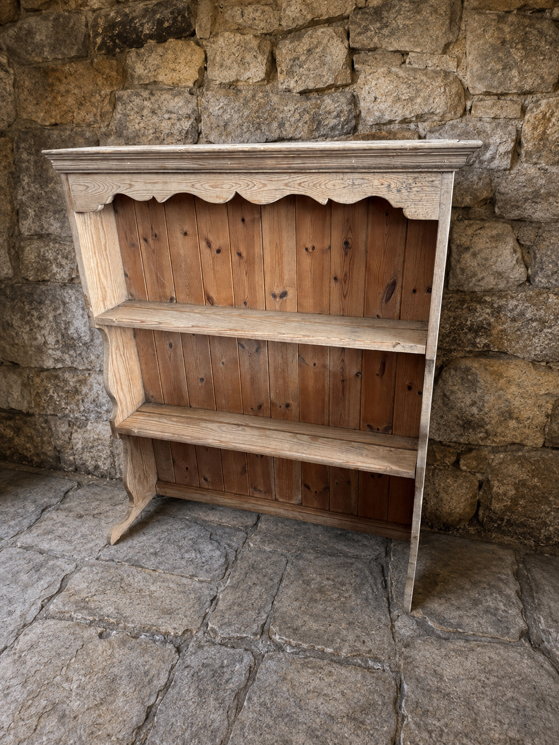 Antique Pine Farmhouse Dresser Rack c.1900