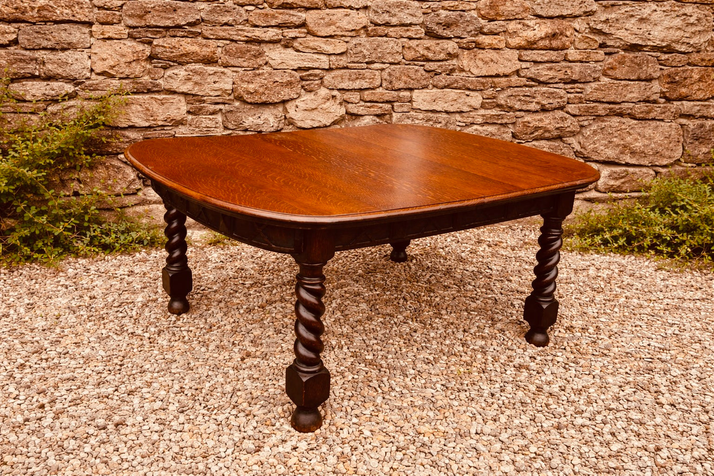 Jacobean Style Oak Dining Table – Barley Twist Refectory Table