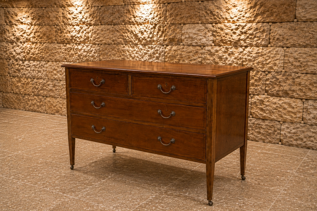 Antique Edwardian Four Drawer Chest on Castors – Circa 1900