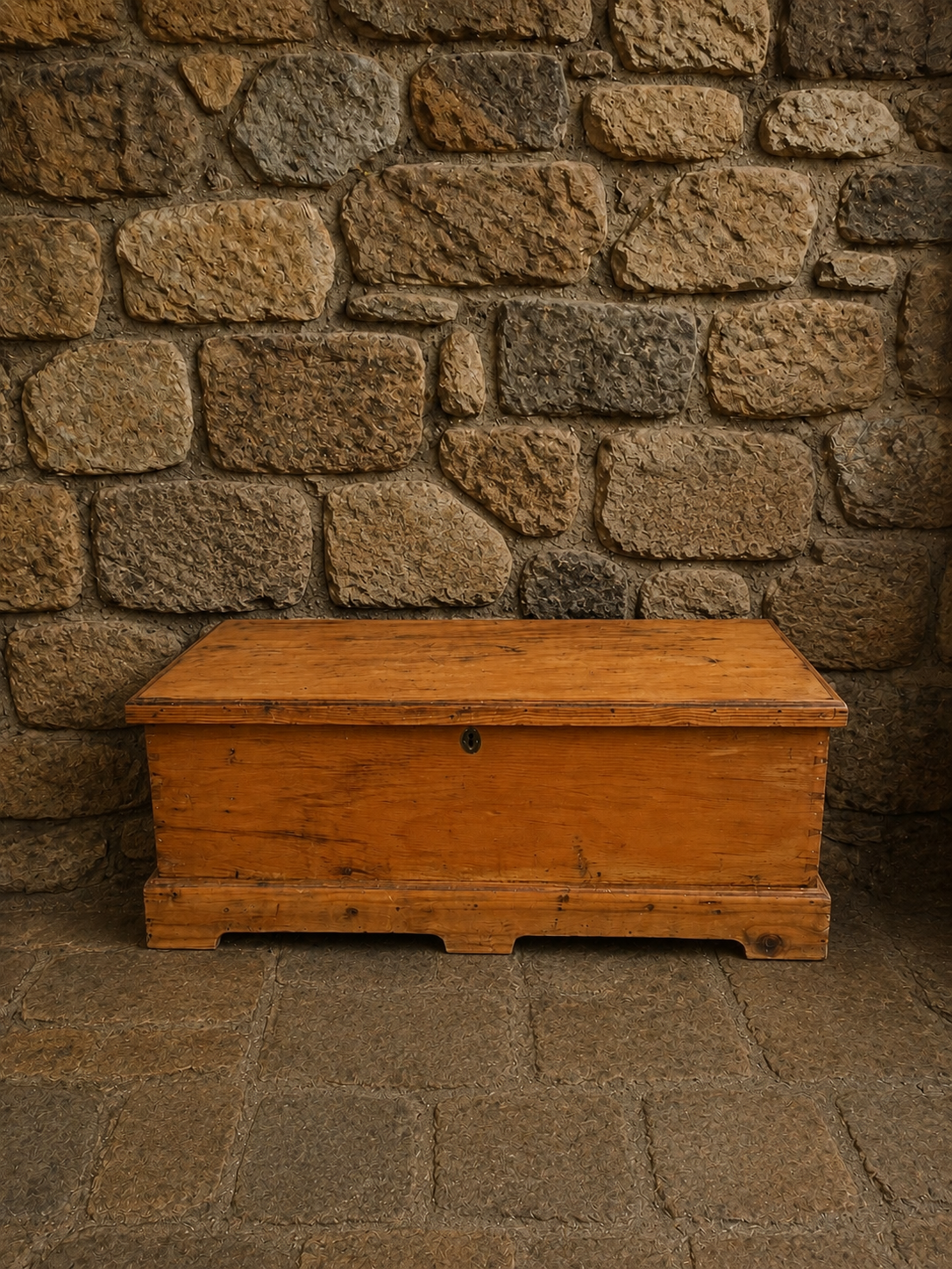 Antique Pine Blanket Chest c1890–1910