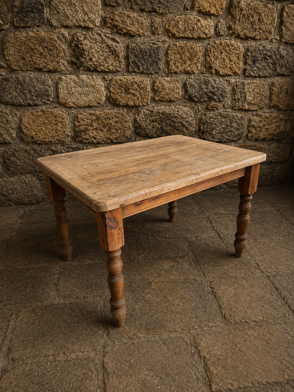 Antique Rustic Pine Farmhouse Table c1890–1910
