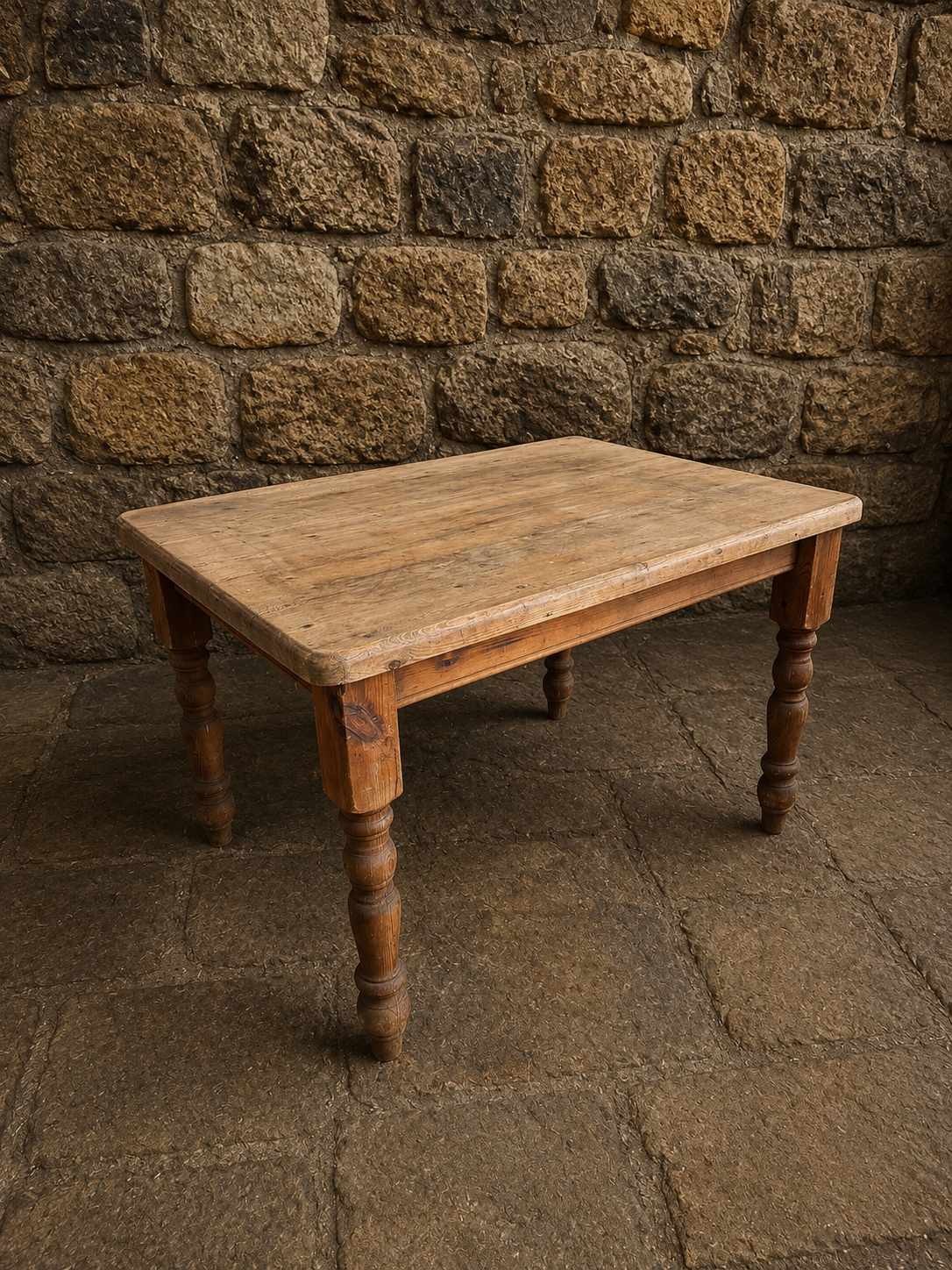Antique Rustic Pine Farmhouse Table c1890–1910