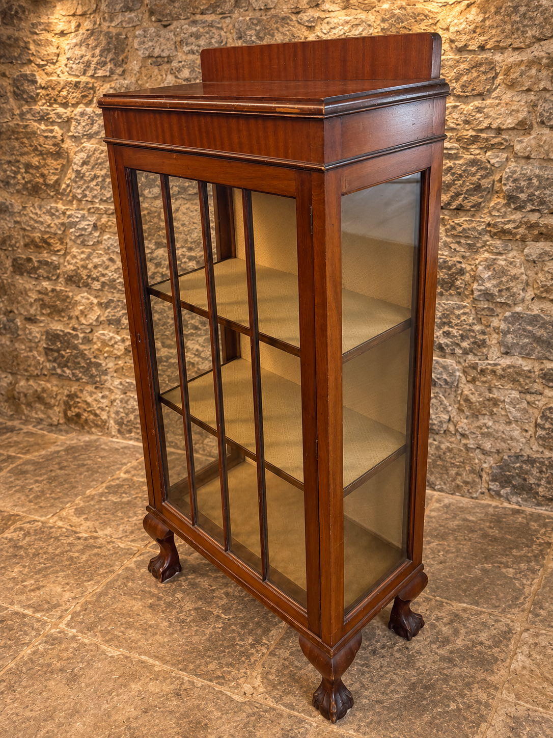 Antique Edwardian Mahogany Glazed Display Cabinet – c.1900–1910