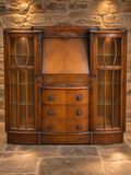 Antique Arts & Crafts Oak Side-by-Side Bureau Bookcase – Art Nouveau Display Cabinet c.1900