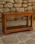Mahogany Georgian Style Console Table – 130cm with Drawer & Shelf