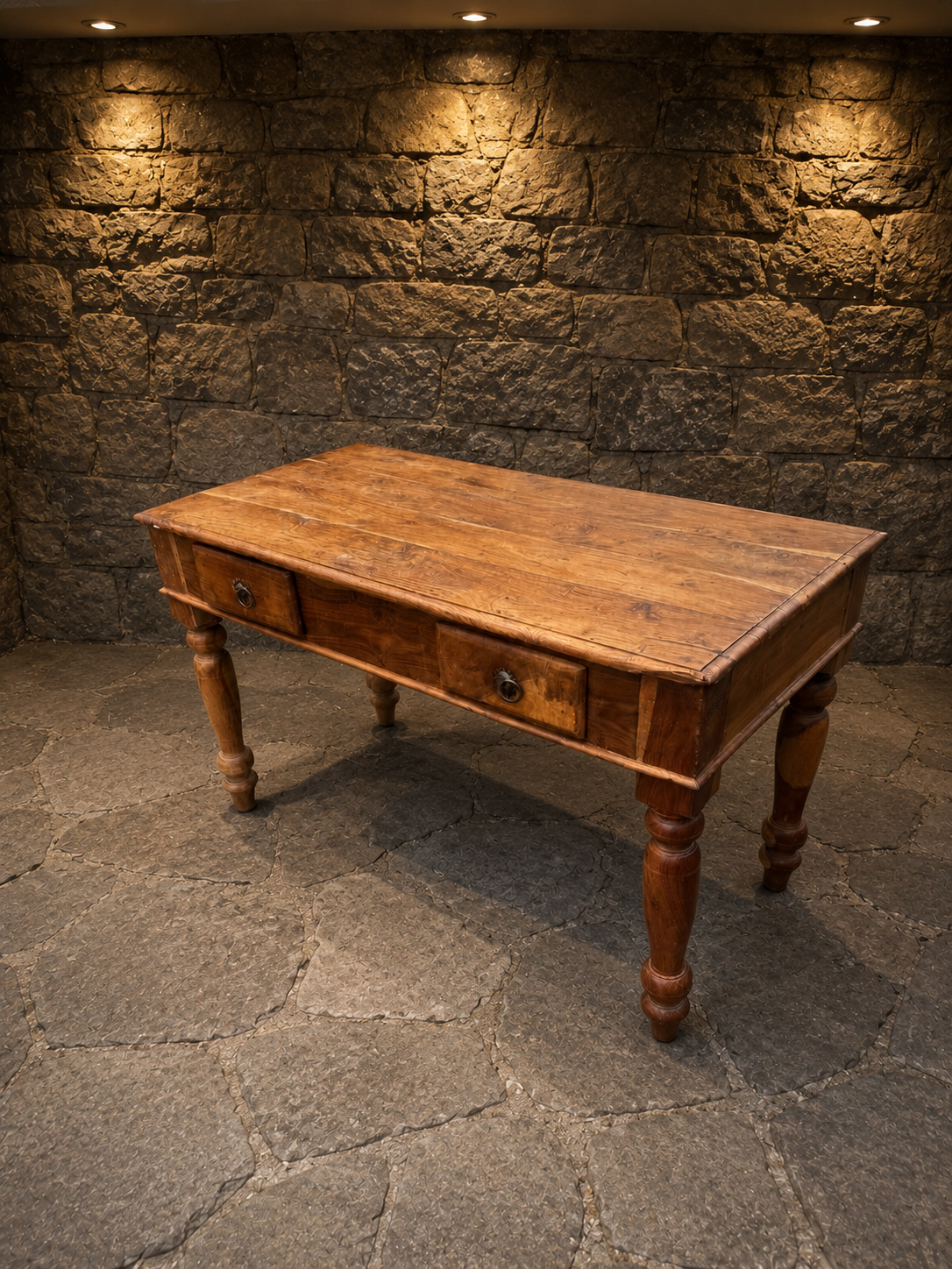 Large French Provincial Coffee Table | Rustic Farmhouse Coffee Table with Drawers | Country Cottage Centre Table