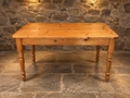 Late Victorian Solid Pine Farmhouse Dining Table c.1880–1900