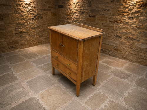 Antique Arts & Crafts Oak Kitchen Cupboard | Edwardian Pantry Cabinet | Rustic Oak Storage Cabinet | Circa 1900–1920