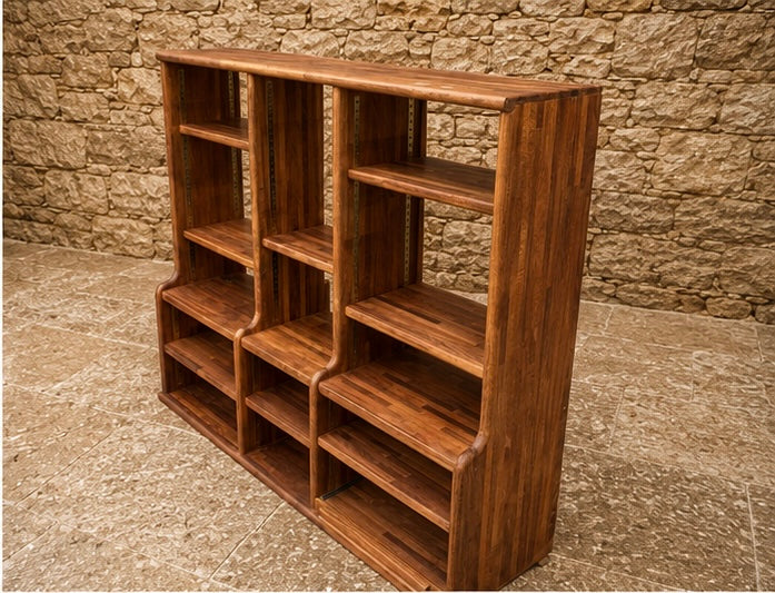 Vintage Mid Century Modular Shelving Unit – Scandinavian Style Open Bookcase
